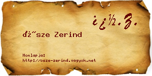 Ősze Zerind névjegykártya